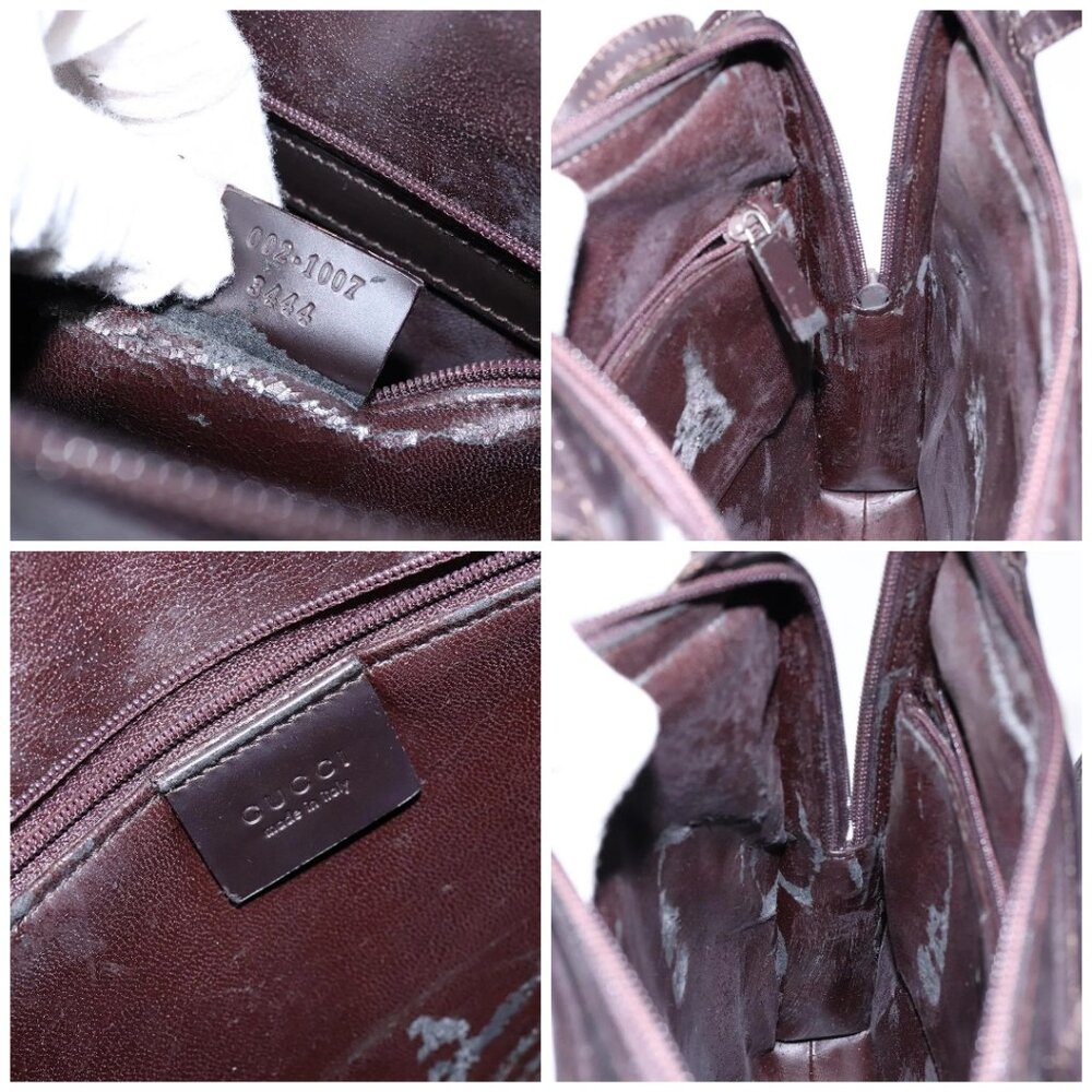 GUCCI Shoulder Bag Patent leather Dark Brown - Picture 15 of 16